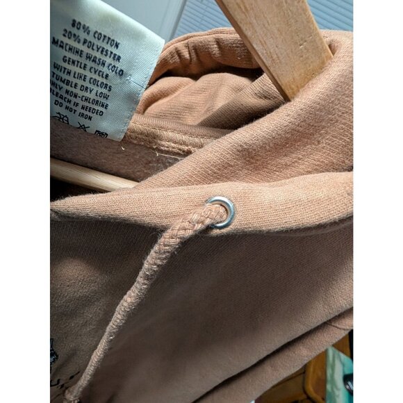 Wolf Laurel Resort Embroidered Brown Hoodie Sweatshirt Size M - Picture 7 of 7